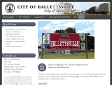 Tablet Screenshot of cityofhallettsville.org
